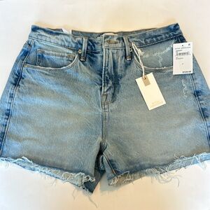 NWT Good American Women Good '90s High Waist Denim Shorts